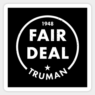 Harry Truman - 1948 'Fair Deal' (White) Sticker